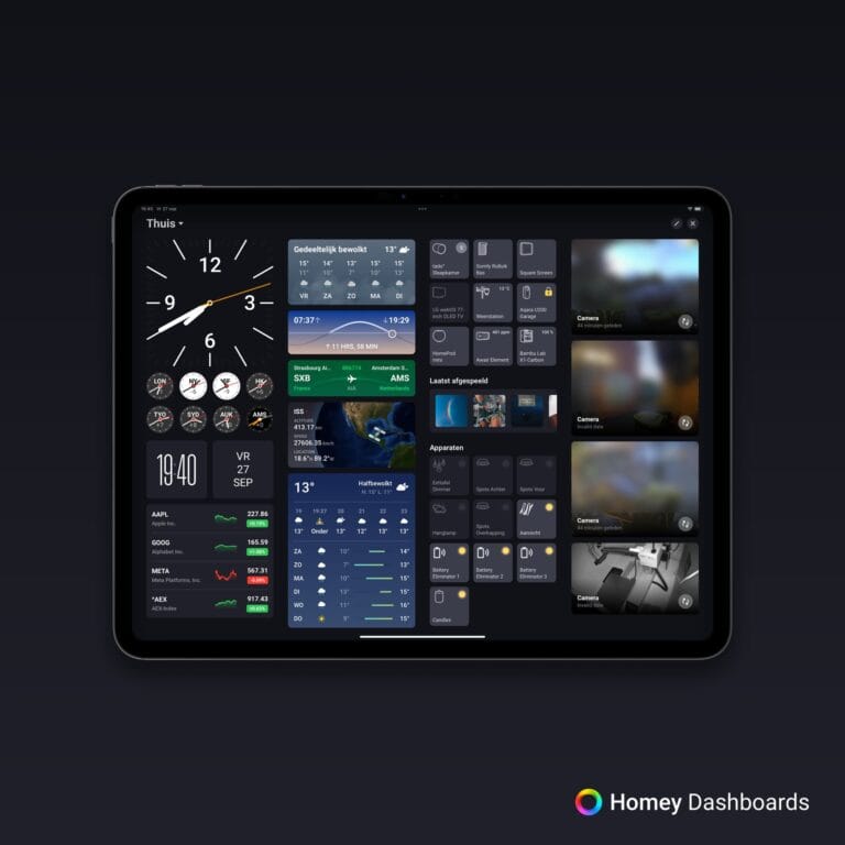Homey-dashboard
