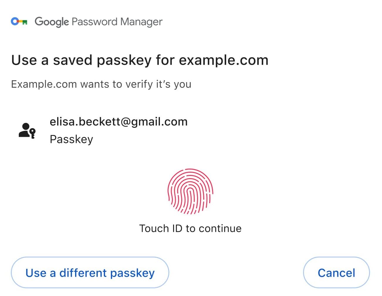 passkey google
